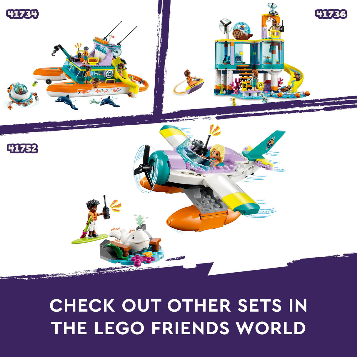 LEGO Friends Sea Rescue Plane Toy Playset