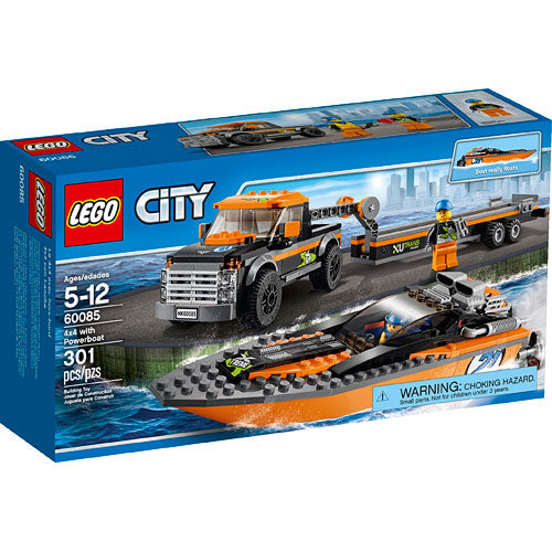 LEGO 4x4 with Powerboat
