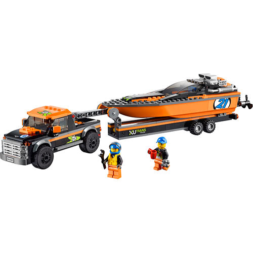 LEGO 4x4 with Powerboat