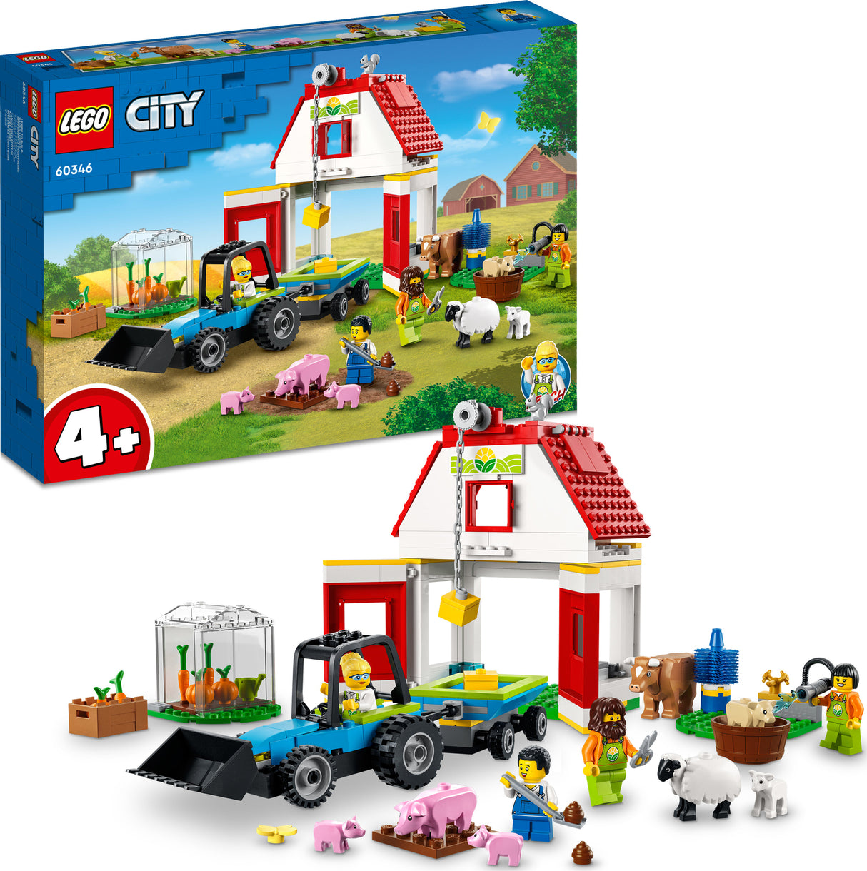 LEGO City Farm Barn & Farm Animals Toy Set