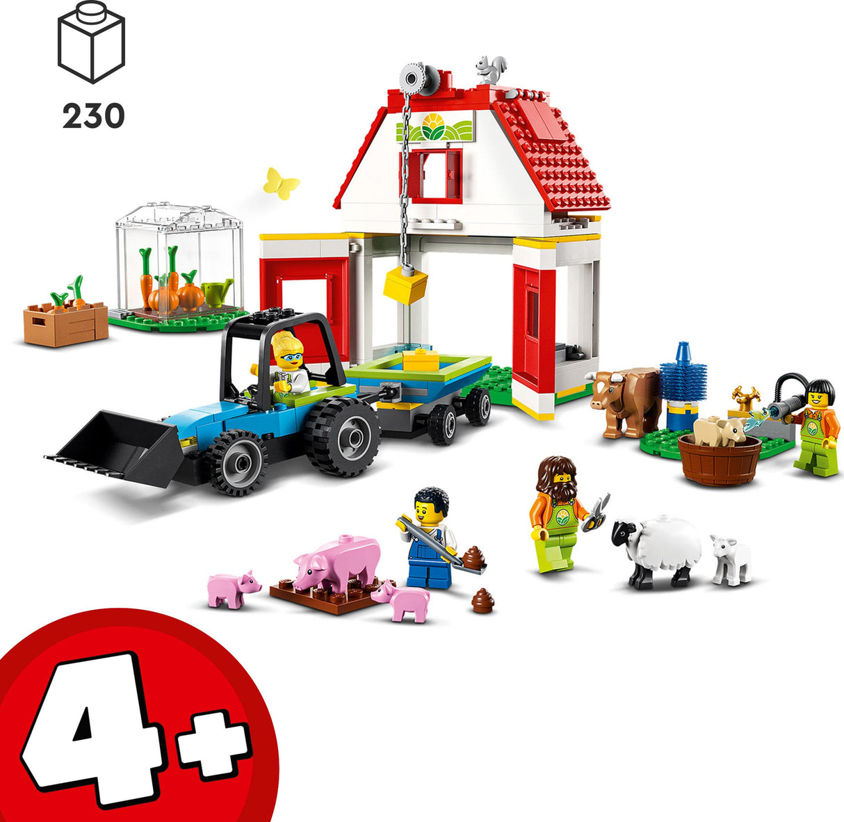LEGO City Farm Barn & Farm Animals Toy Set
