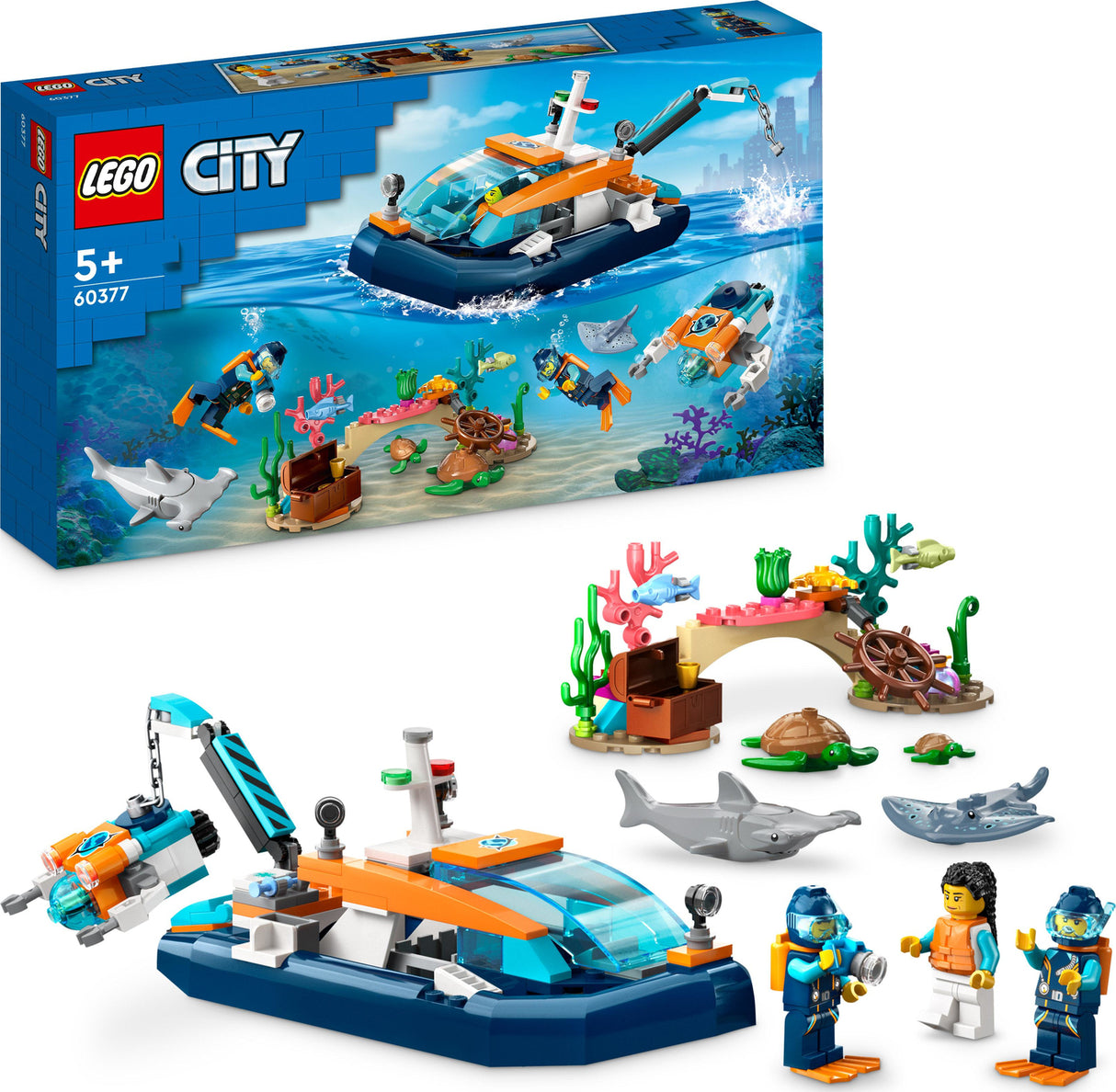 LEGO City Explorer Diving Boat Toy Ocean Set