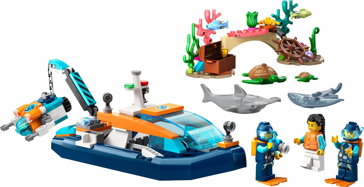 LEGO City Explorer Diving Boat Toy Ocean Set