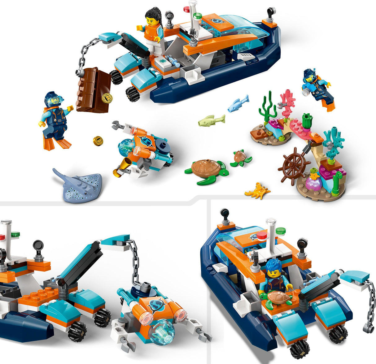 LEGO City Explorer Diving Boat Toy Ocean Set