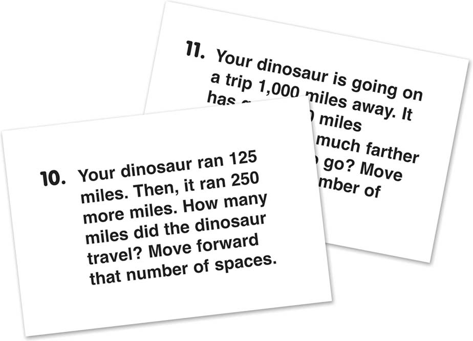 Dino Math Tracks Place Value Game