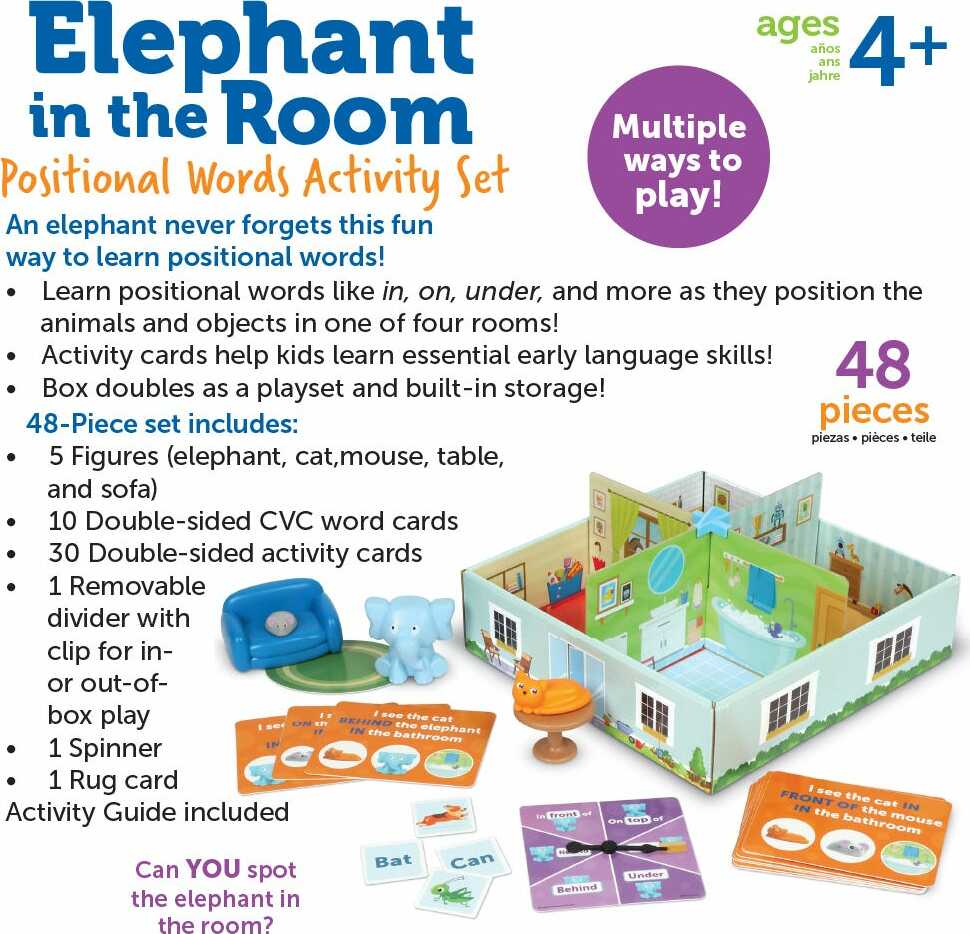 Elephant In The Room Positional Word Activity