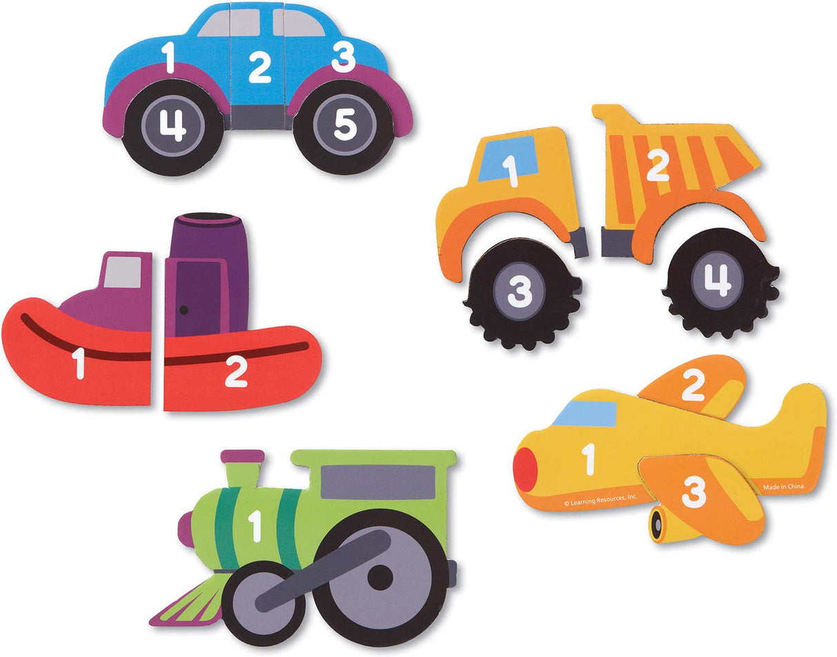 Learning Essentials Magnetic Counting Vehicle Puzzles