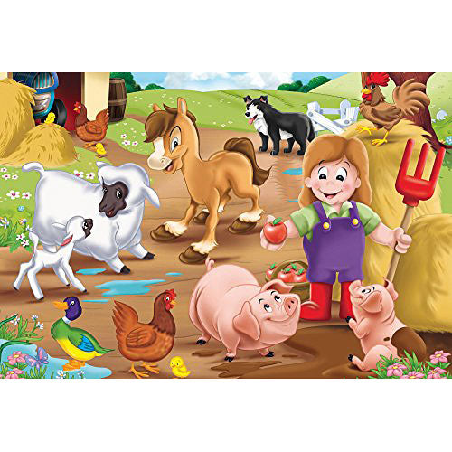 SCHMIDT Child 2 x 48 Farm Animals Puzzle (48-Piece)
