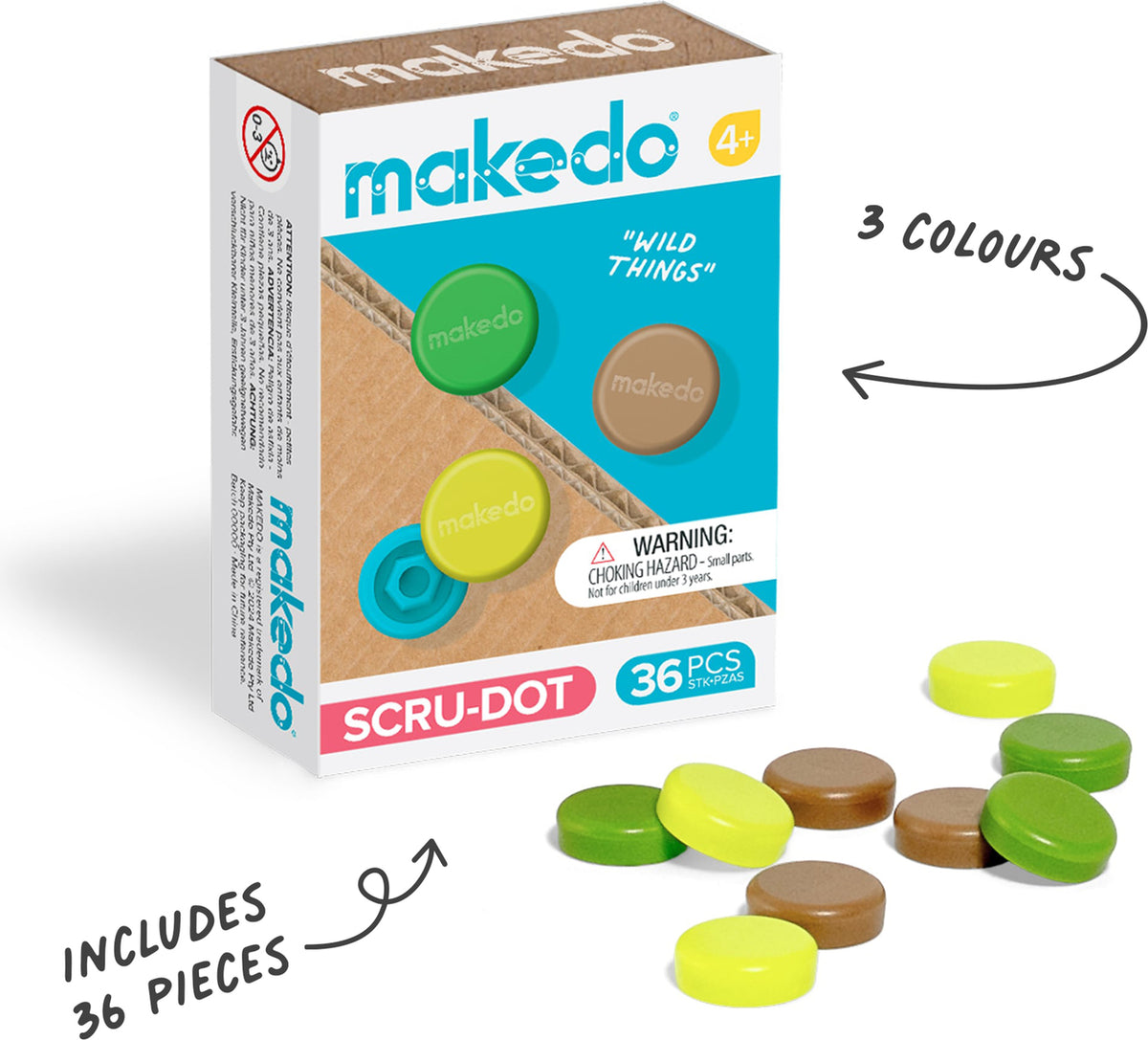 Makedo Cardboard Construction Scru-Dot Wild Things