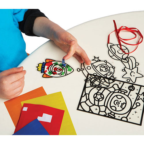 Imagine I Can -Stained Glass Stick-ons Galaxy