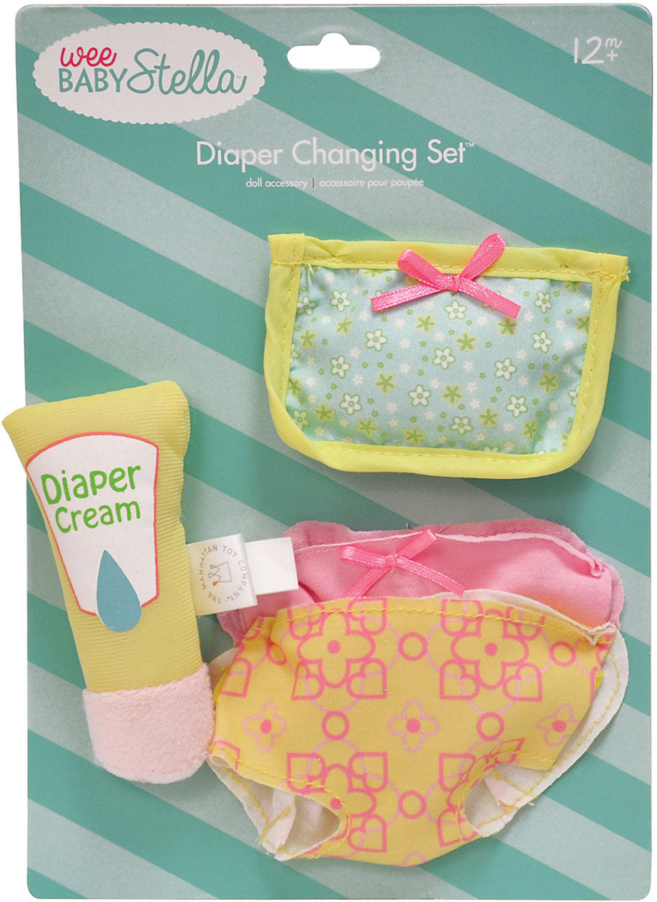 Wee Baby Stella Diaper Changing Set (2 Diapers, Wipes & Cream)