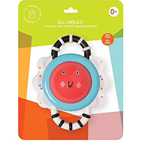 Manhattan Toy All Smiles Squeaker Rattle & Clutching Toy