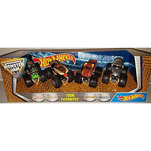 Hot Wheels Monster Jam Tour Favorites: Grave Digger, Monster Mutt, El Toro Loco, N.E.A. Police