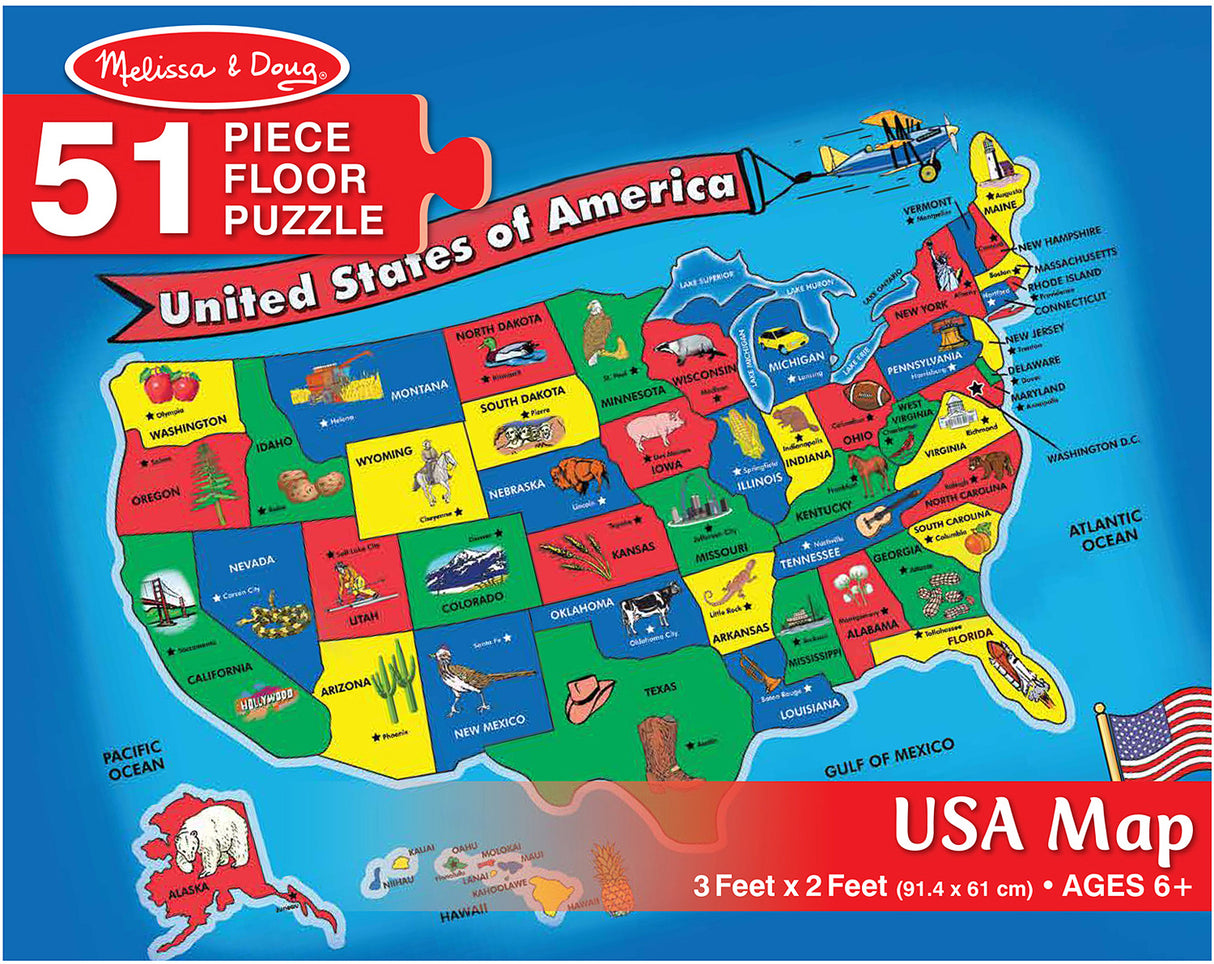 U.S.A. Map Floor (51 pc)