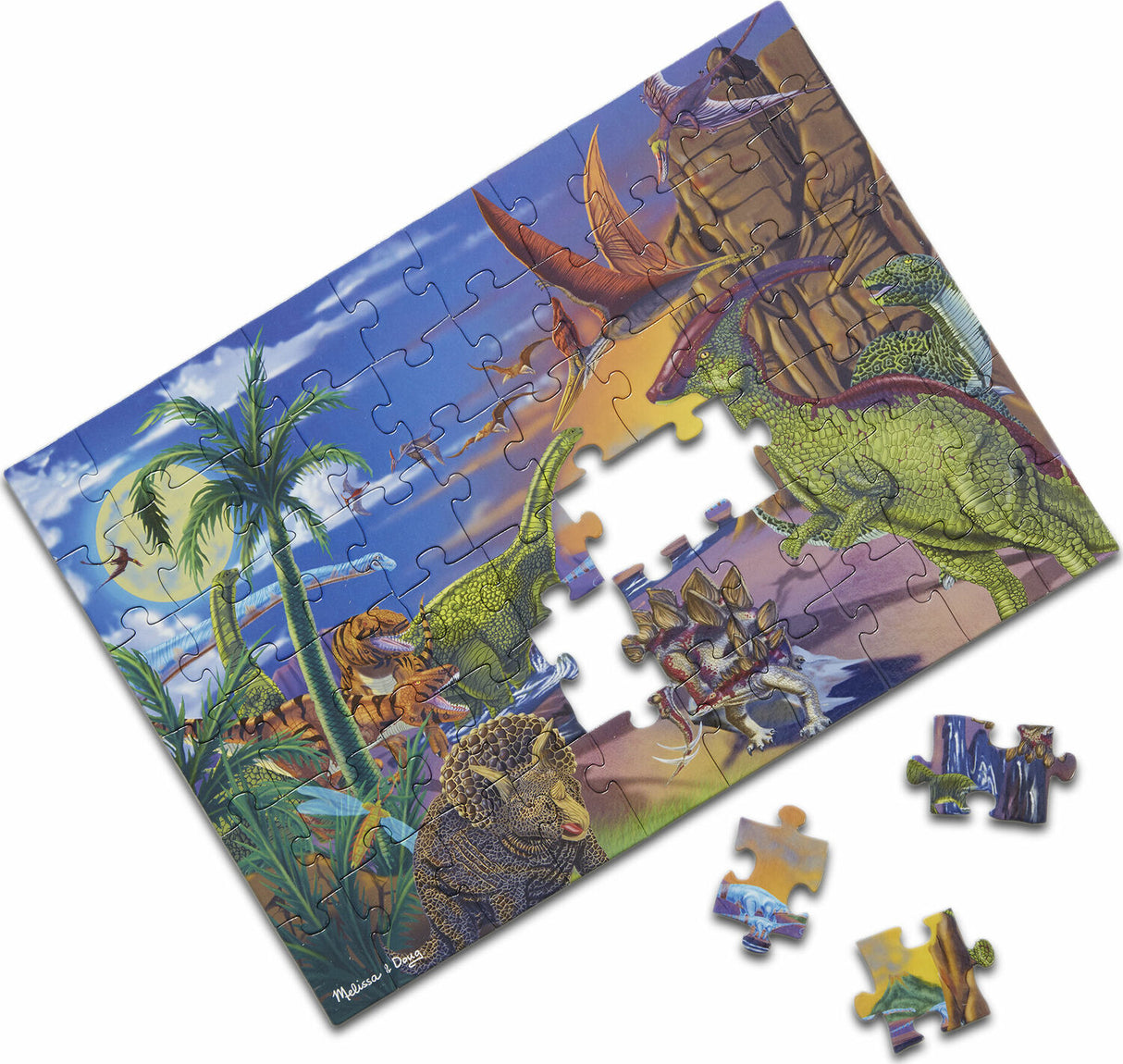0060 PC Land of Dinosaurs Cardboard Jigsaw