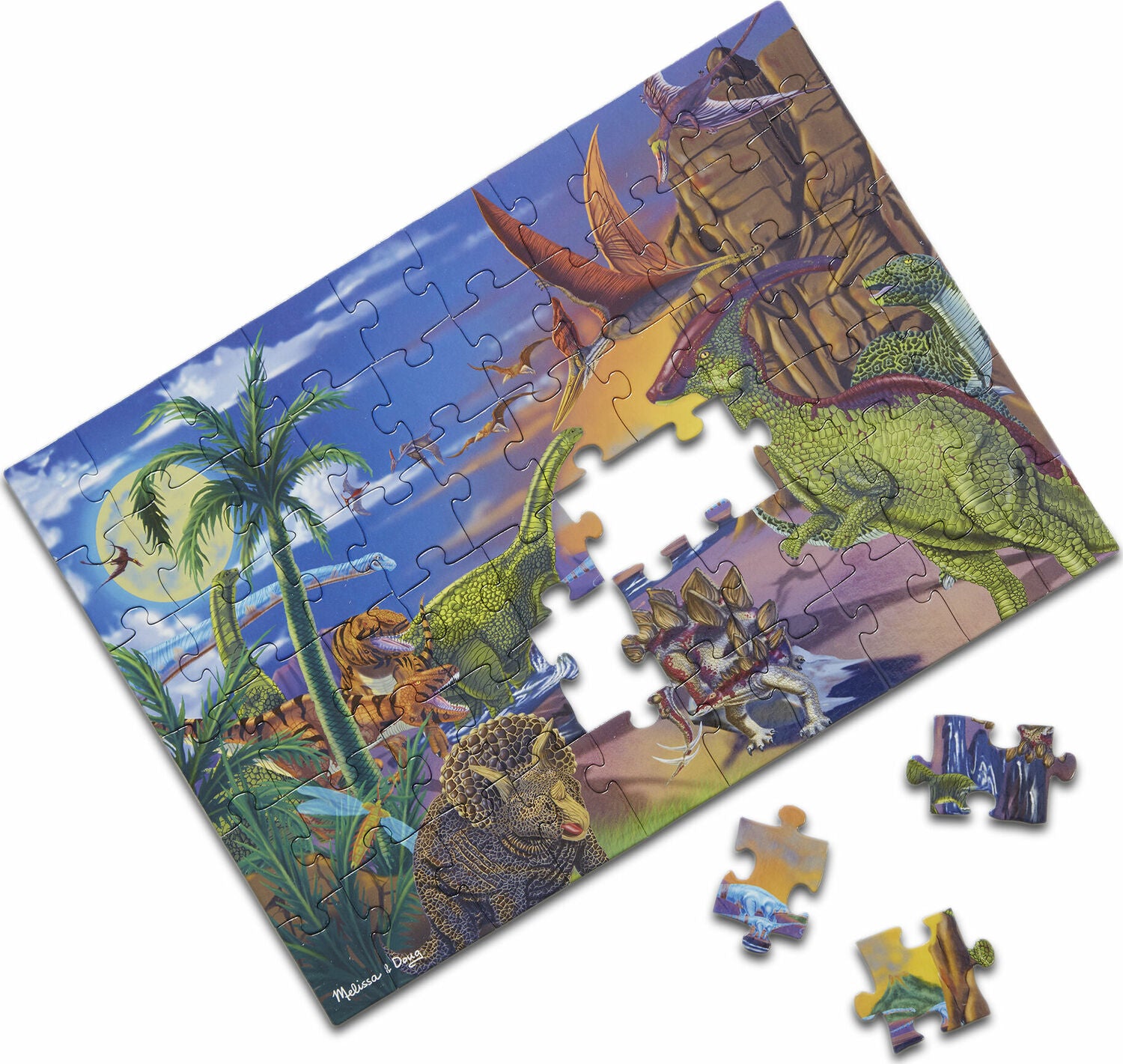 0060 PC Land of Dinosaurs Cardboard Jigsaw