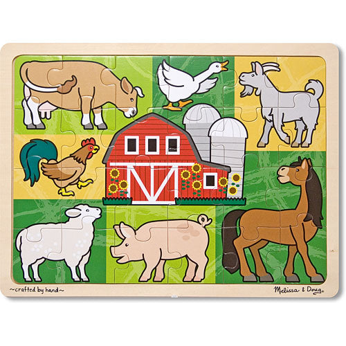 Patchwork Farm Animal Jigsaw Puzzle 24 pc