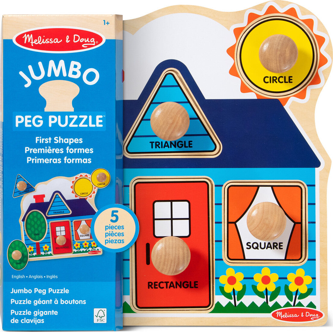 First Shapes Jumbo Knob Puzzle (House)