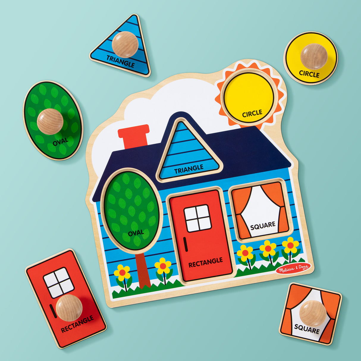 First Shapes Jumbo Knob Puzzle (House)