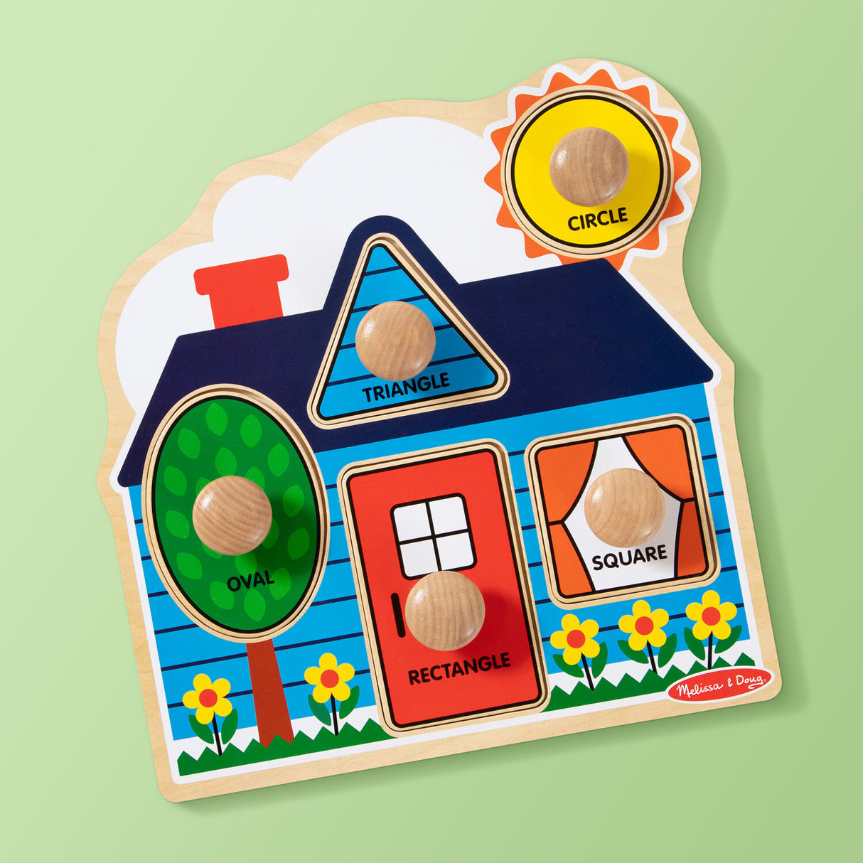 First Shapes Jumbo Knob Puzzle (House)