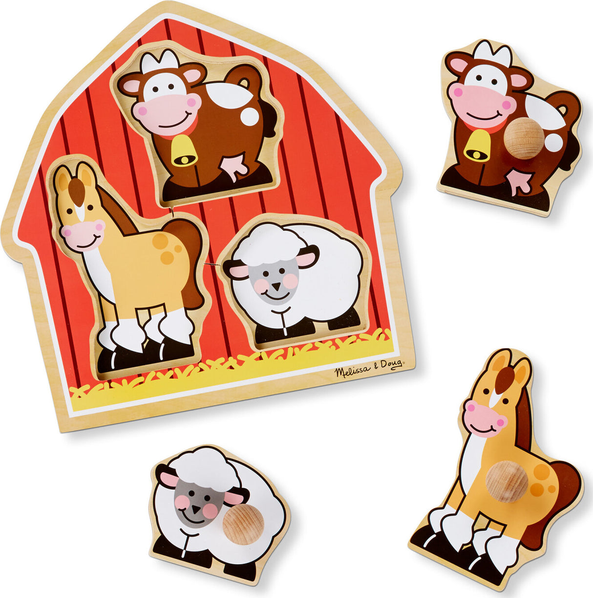 Barnyard Animals Jumbo Knob Puzzle