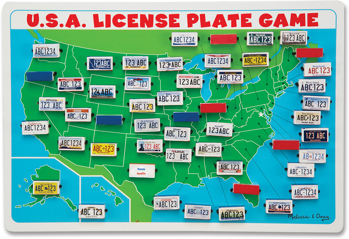 U.S.A. License Plate Game
