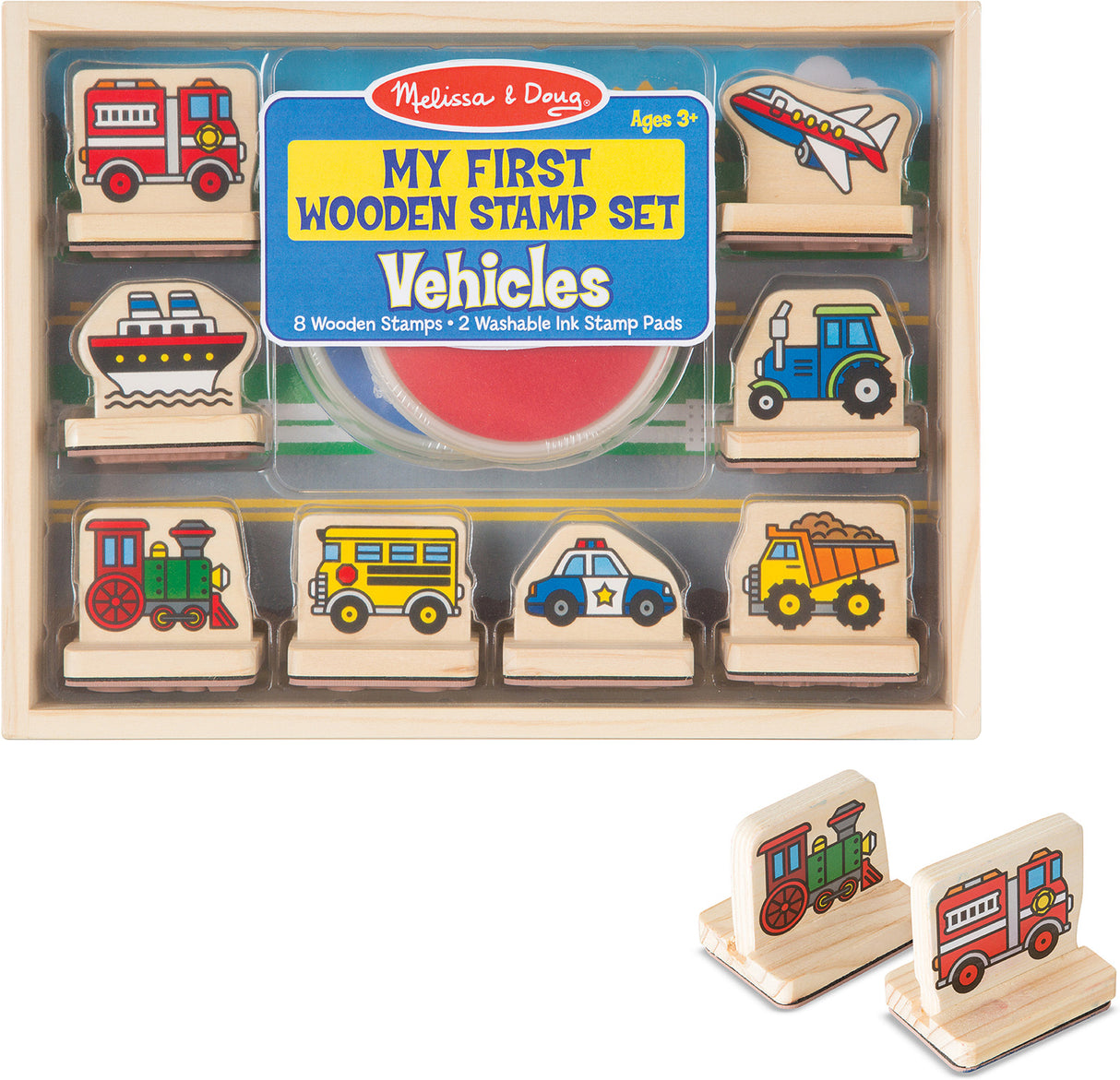 My First Wooden Stamp Set - Vehicles