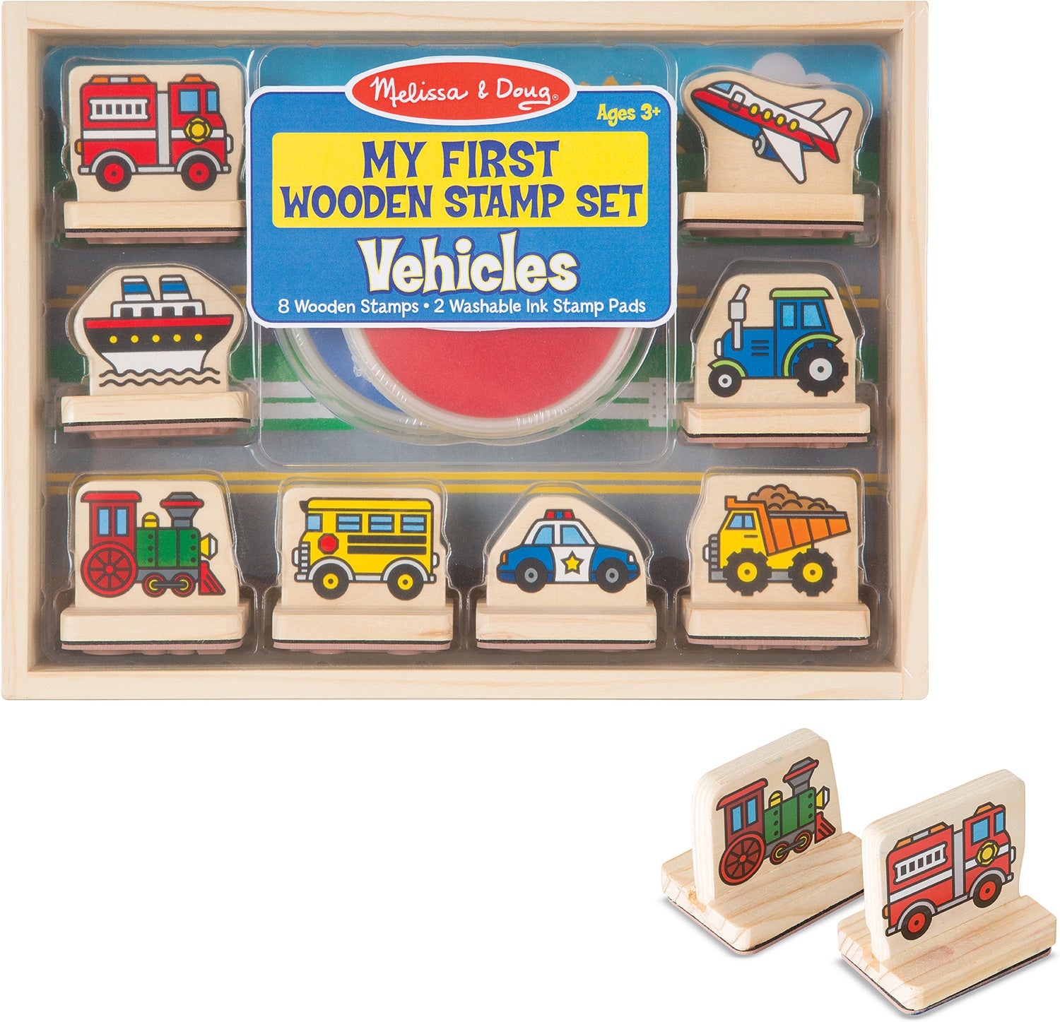 My First Wooden Stamp Set - Vehicles