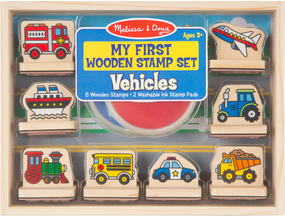 My First Wooden Stamp Set - Vehicles