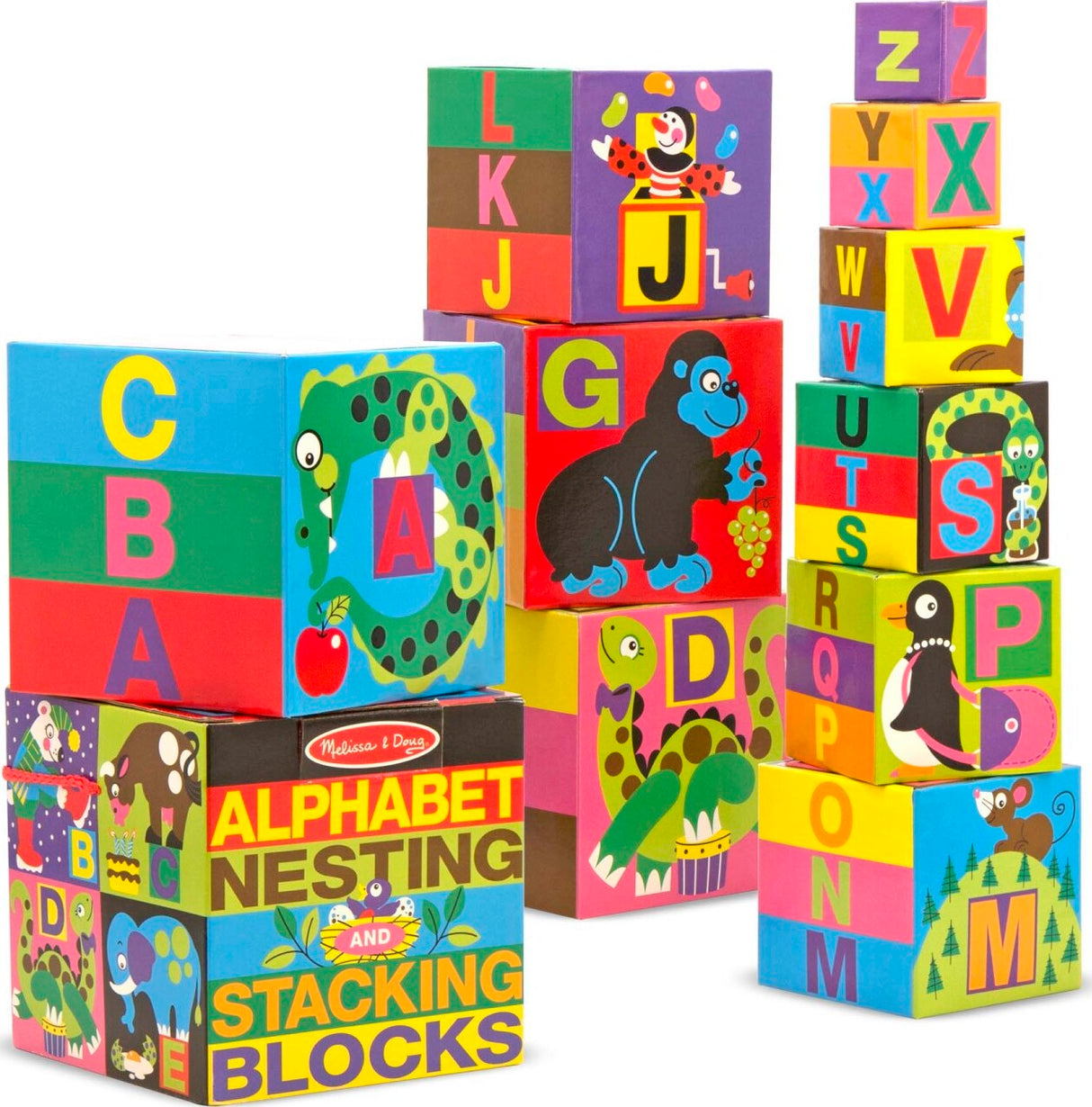 alphabet nesting and stacking blocks