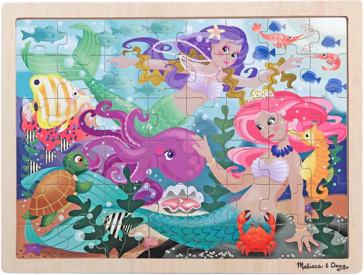Mermaid Fantasea Wooden Jigsaw Puzzle 48 pc