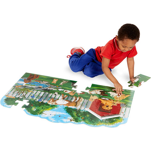 Pet Party Shaped Floor Puzzle (32 pieces)