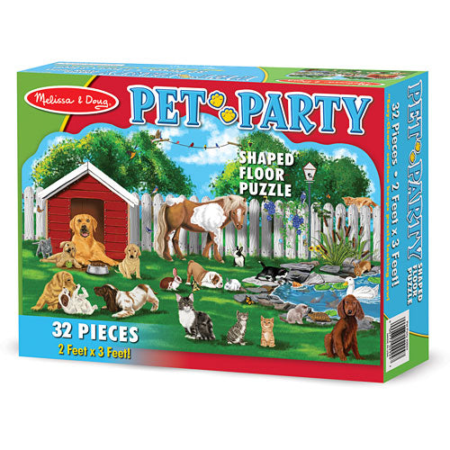 Pet Party Shaped Floor Puzzle (32 pieces)