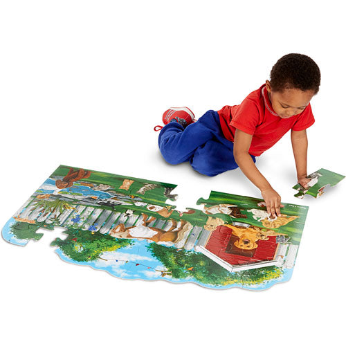 Pet Party Shaped Floor Puzzle (32 pieces)