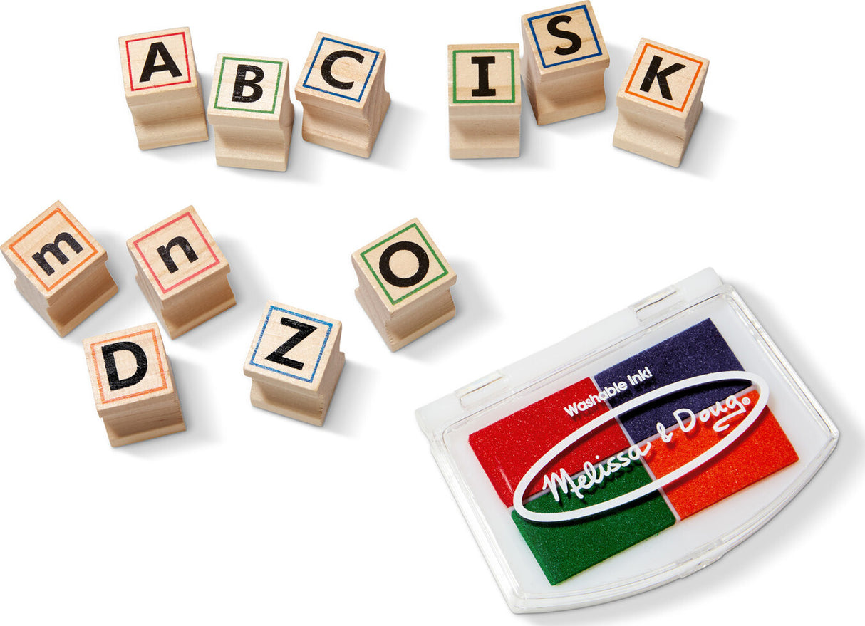 Deluxe Wooden Stamp Set - ABCs 123s