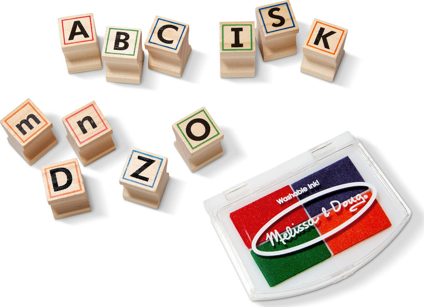 Deluxe Wooden Stamp Set - ABCs 123s