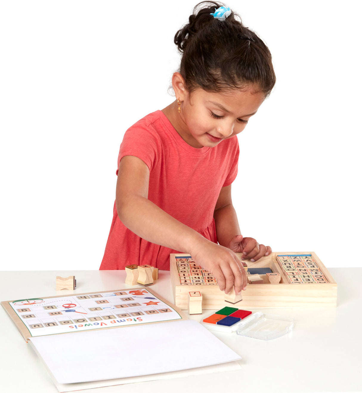 Deluxe Wooden Stamp Set - ABCs 123s
