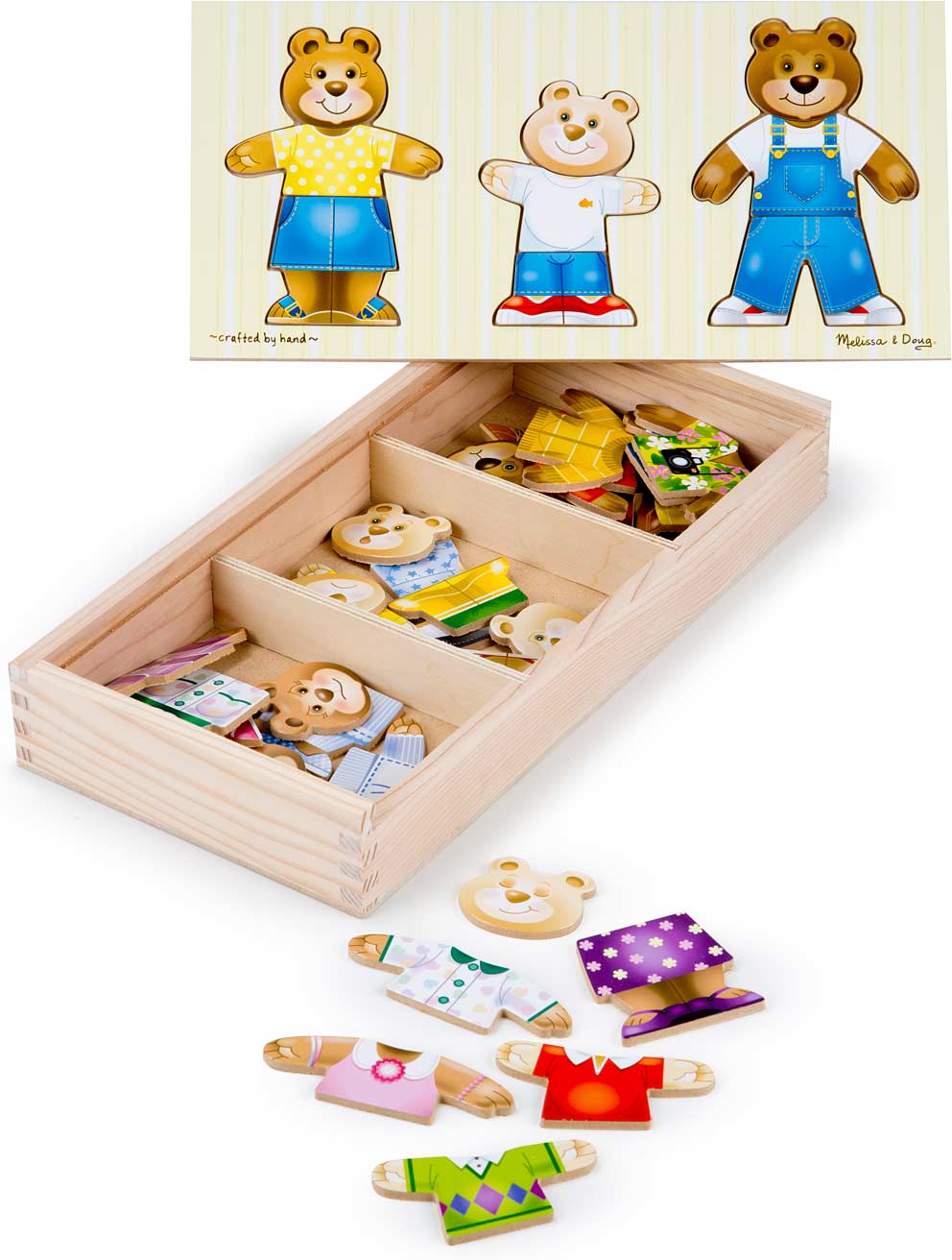 Wooden Bear Family Dress-Up Puzzle