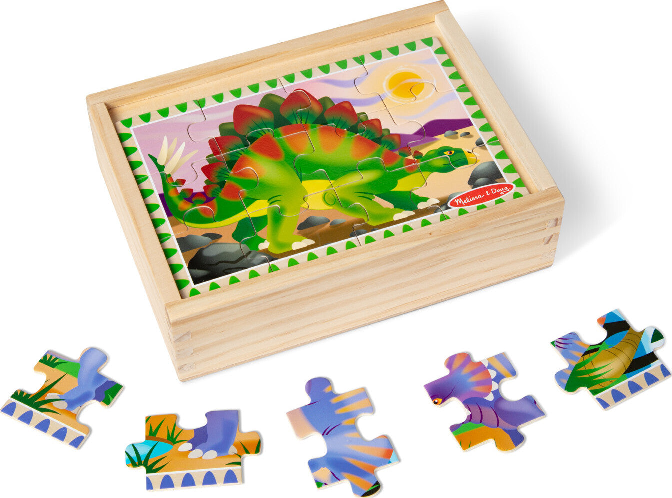 4 Dinosaur Puzzles in a Box