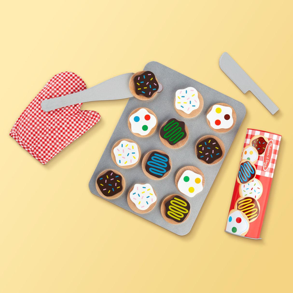 Slice and Bake Cookie Set Wooden