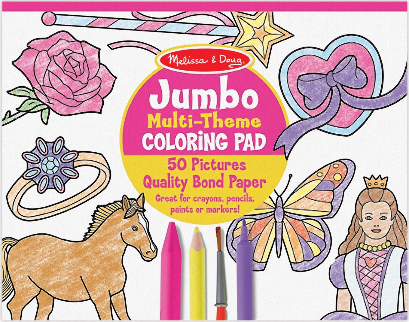 Jumbo Coloring Pad Pink