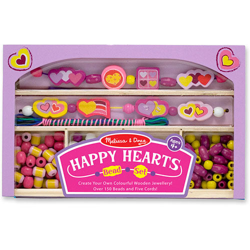 Happy Hearts Wooden Bead Set