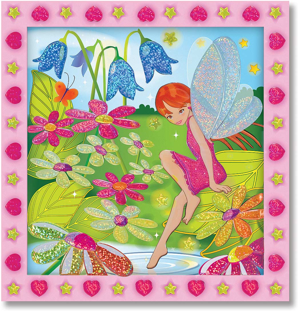 Flower Garden Fairy Pell/Press Sticker