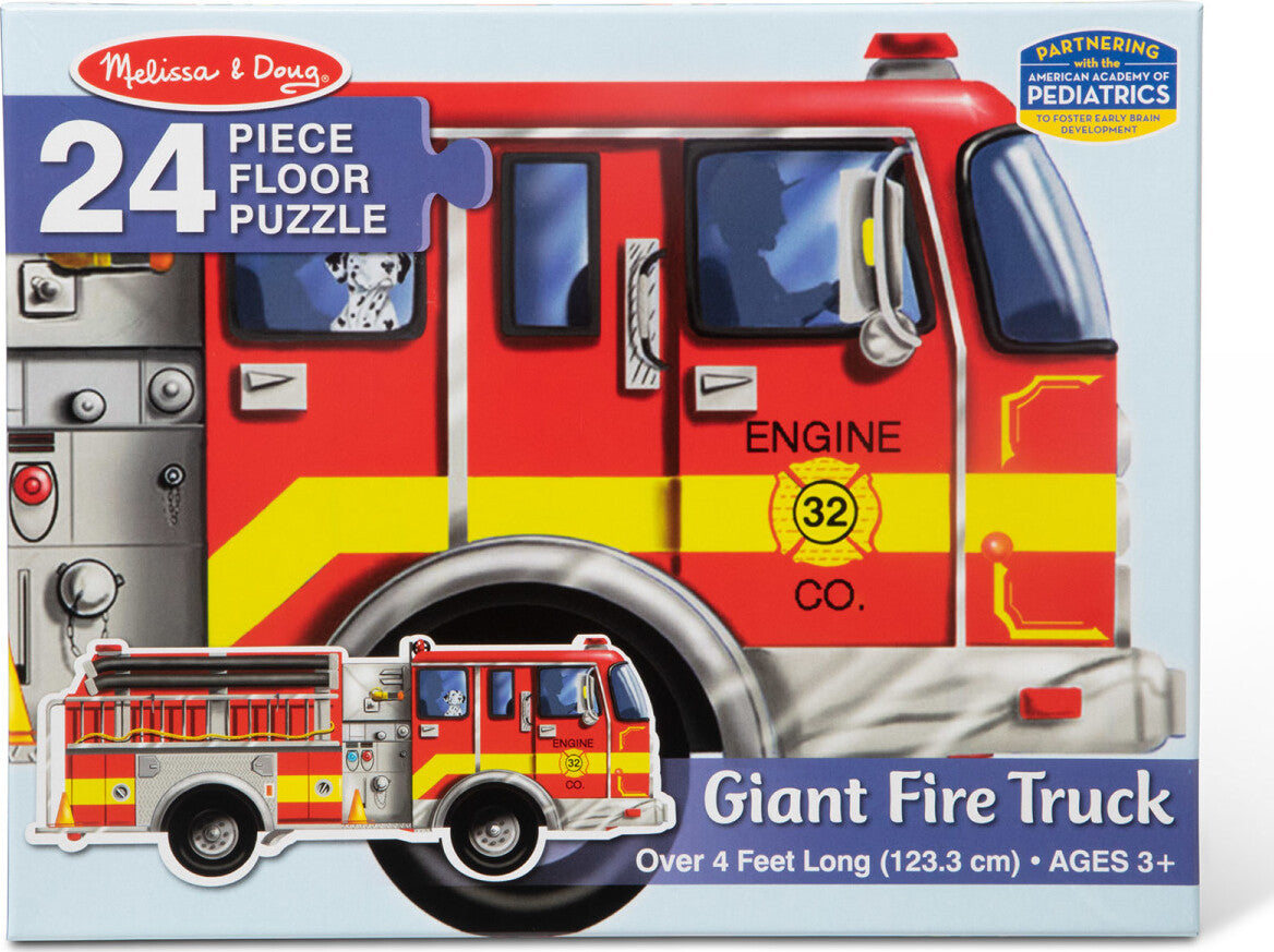 Giant Fire Truck Floor Puzzle 24 pc