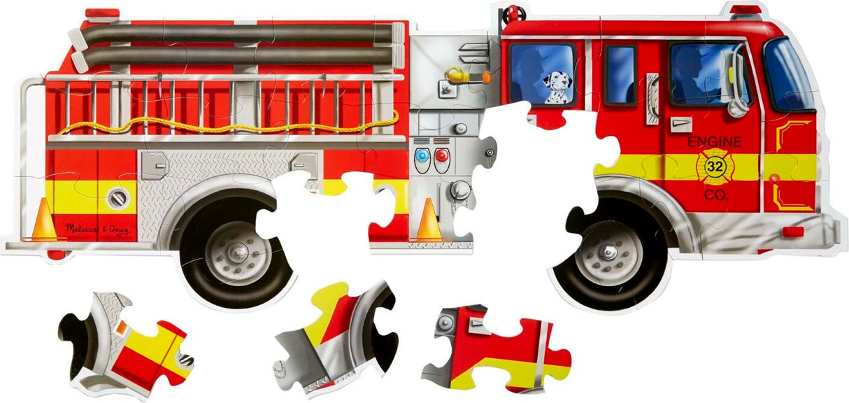 Giant Fire Truck Floor Puzzle 24 pc