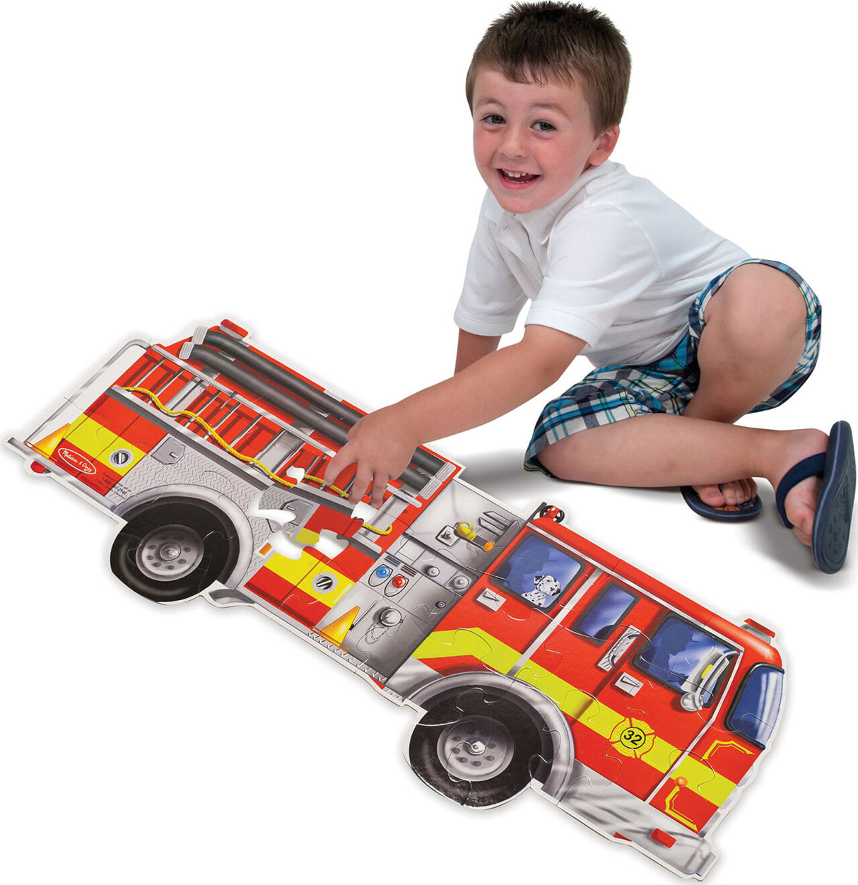 Giant Fire Truck Floor Puzzle 24 pc