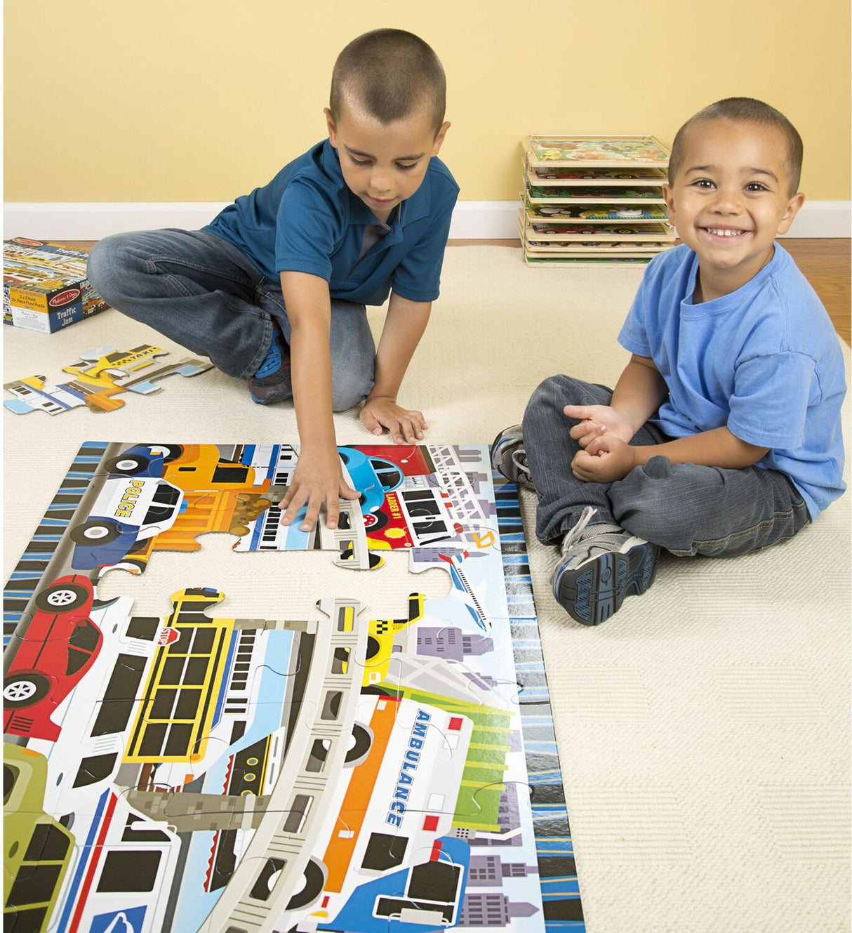 traffic jam floor puzzle