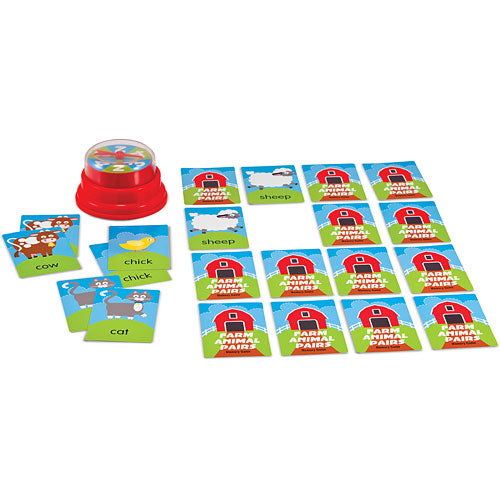 Press & Spin Game: Farm Animal Pairs