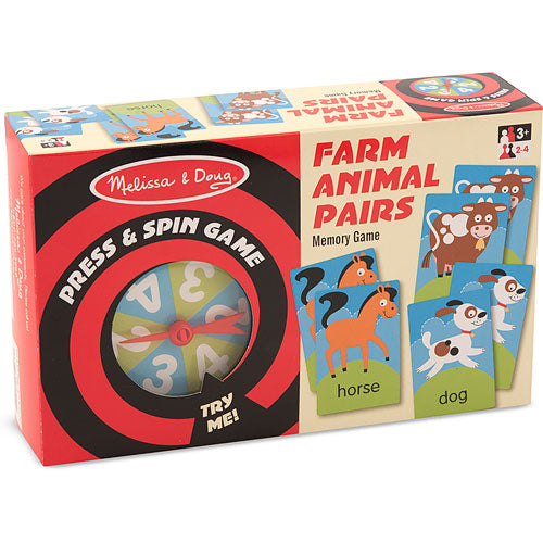 Press & Spin Game: Farm Animal Pairs