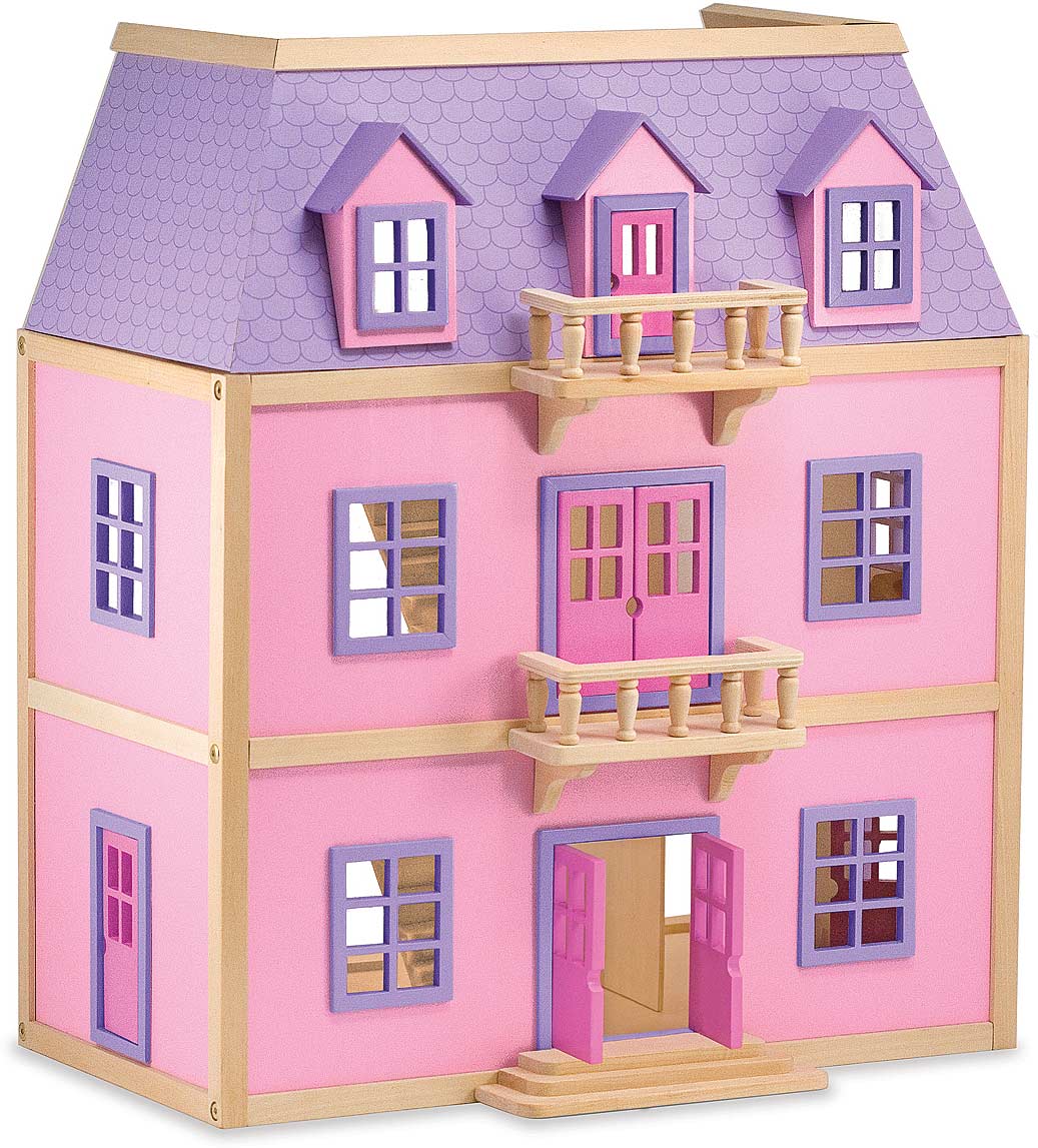 Multi-Level Wooden Dollhouse